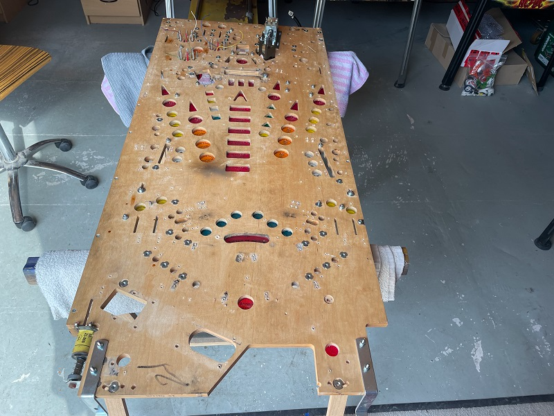 Bally AFM old playfield empty underneath