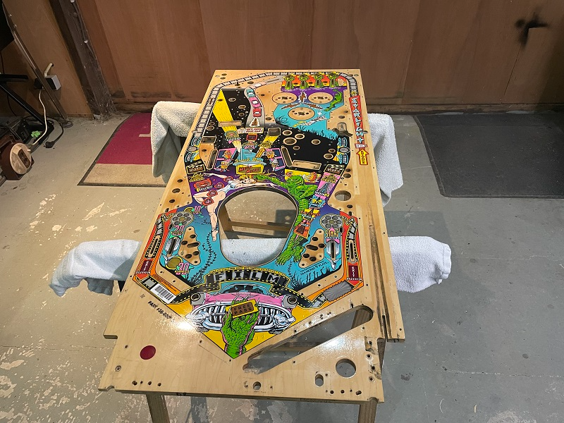 Bally CFTBL playfield cleanup ready