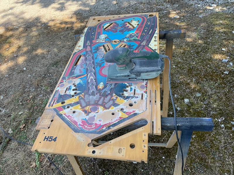 Williams F14 playfield schuren