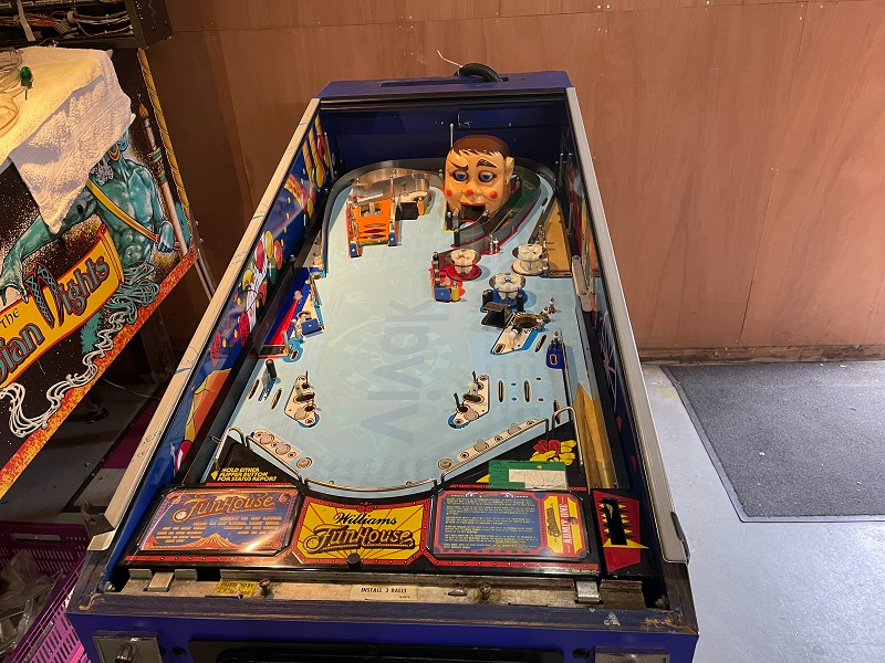 Willams funhouse playfield protector in cab