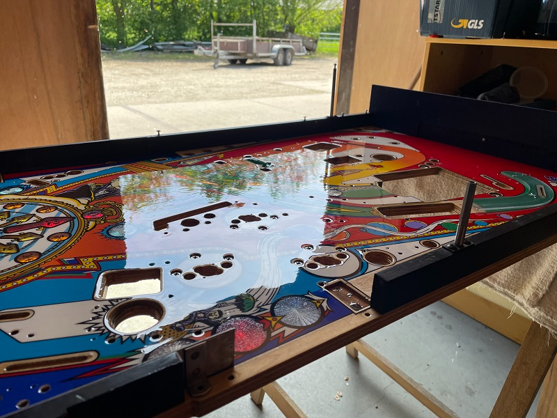 Williams funhouse playfield before rebuilding