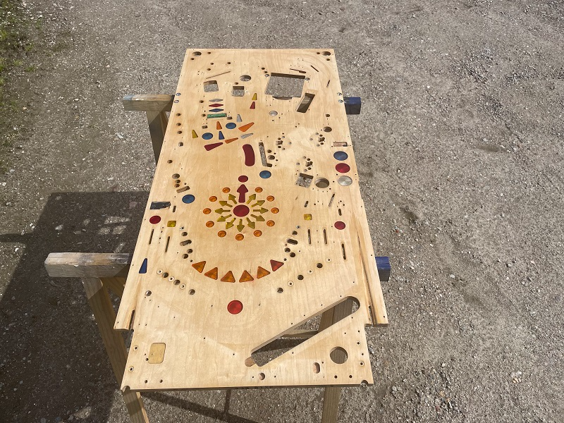 Williams funhouse playfield sanding clear