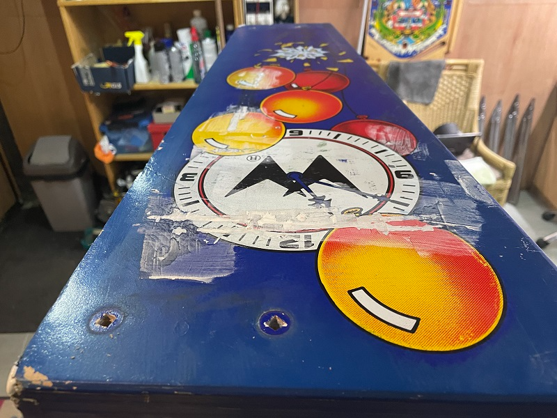Funhouse cabinet backbox repair side