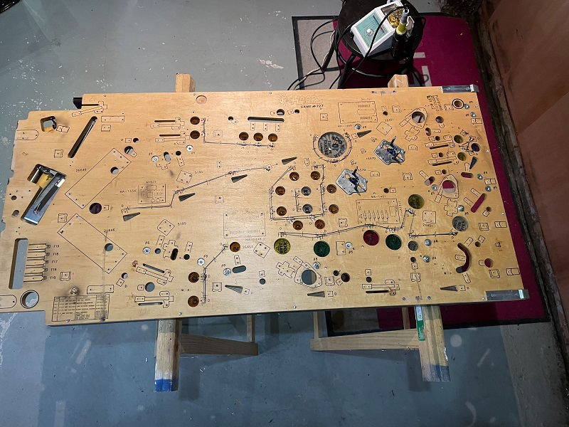 Gottlieb Hoops playfield underside empty