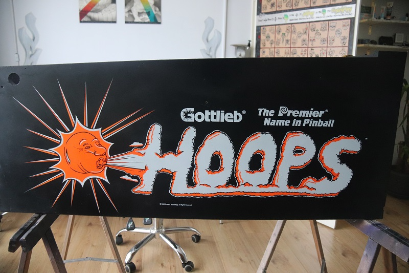 Gottlieb Hoops cabinet rightside building airbrush ready 