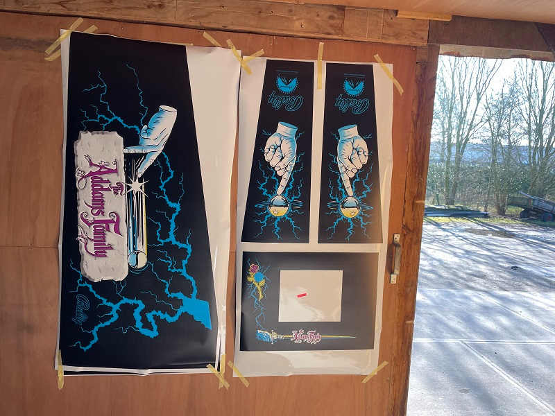 Addams Family pinball decals