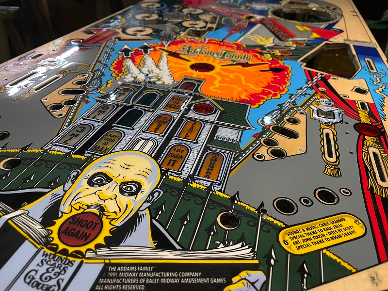 Addams Family pinball new playfield