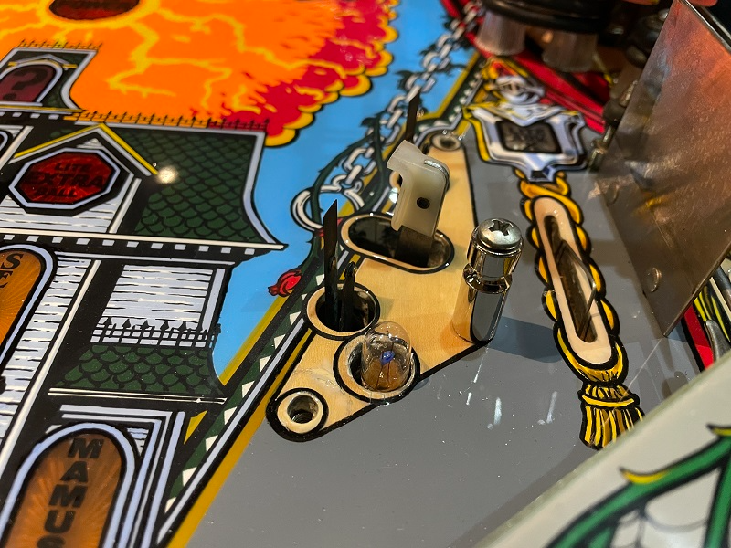 Addams Family pinball playfield buildup