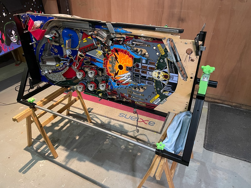 Addams Family pinball playfield tipper