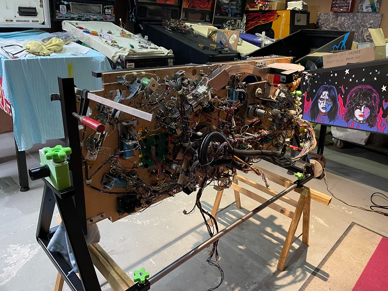 Addams Family pinball playfield tipper under