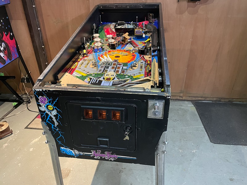 Addams Family pinball remove playfield
