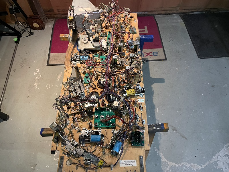 Addams Family pinball underneath playfield