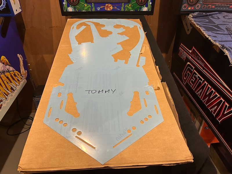 Tommy playfield protector