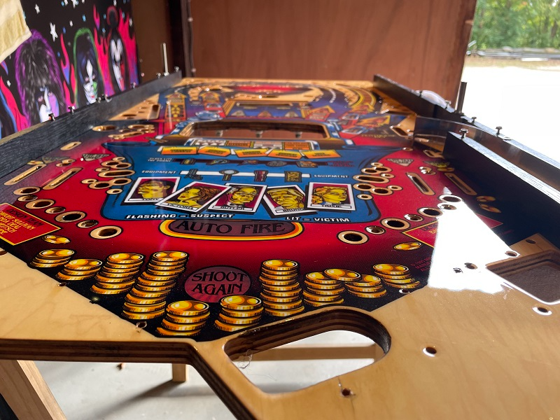 Bally WhoDunnit playfield new rebuild clearcoated