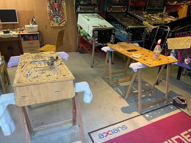 Bally WhoDunnit playfield new rebuild underneath